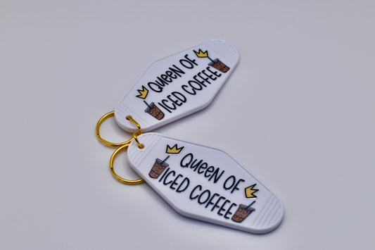 Queen OF Iced Coffee Keychain
