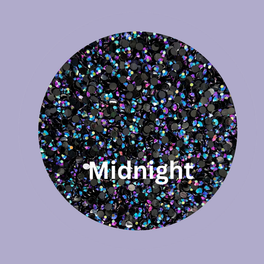 Midnight 4mm Flatback Rhinestone