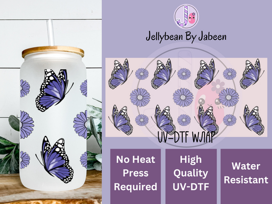 Purple Butterfly  (UV -DTF) Wrap