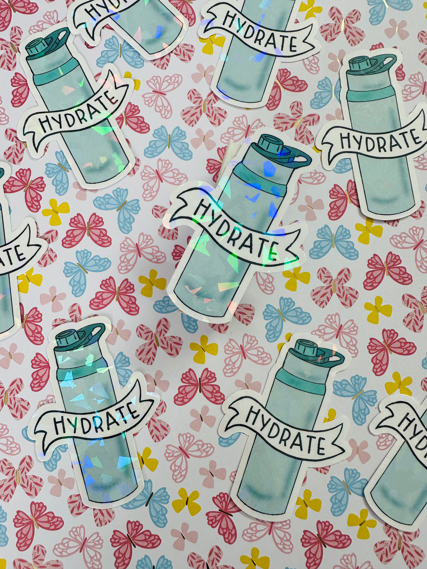 Hydrate Holographic Sticker (Blue)