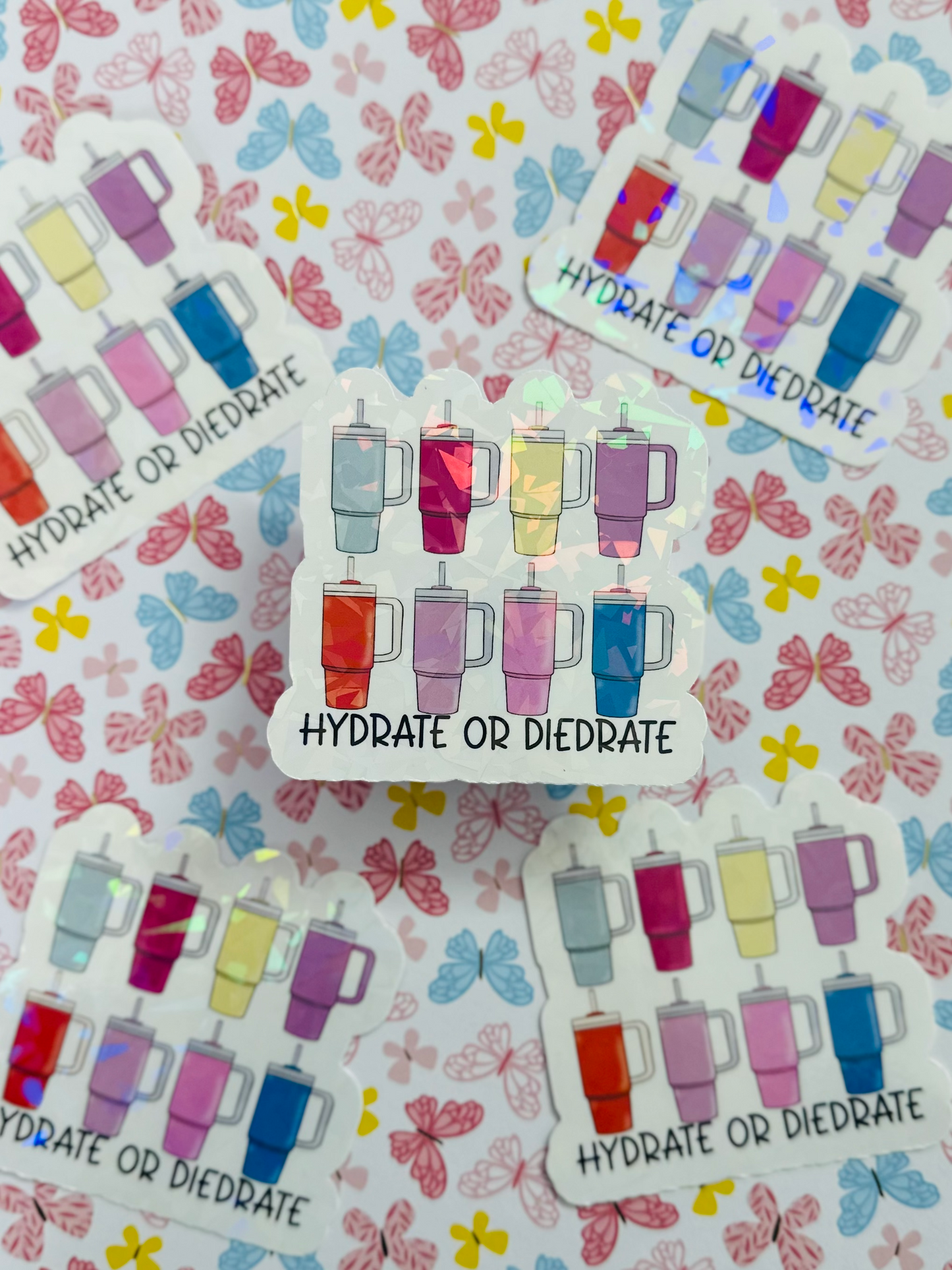 Hydrate Or Diedrate Holographic Sticker