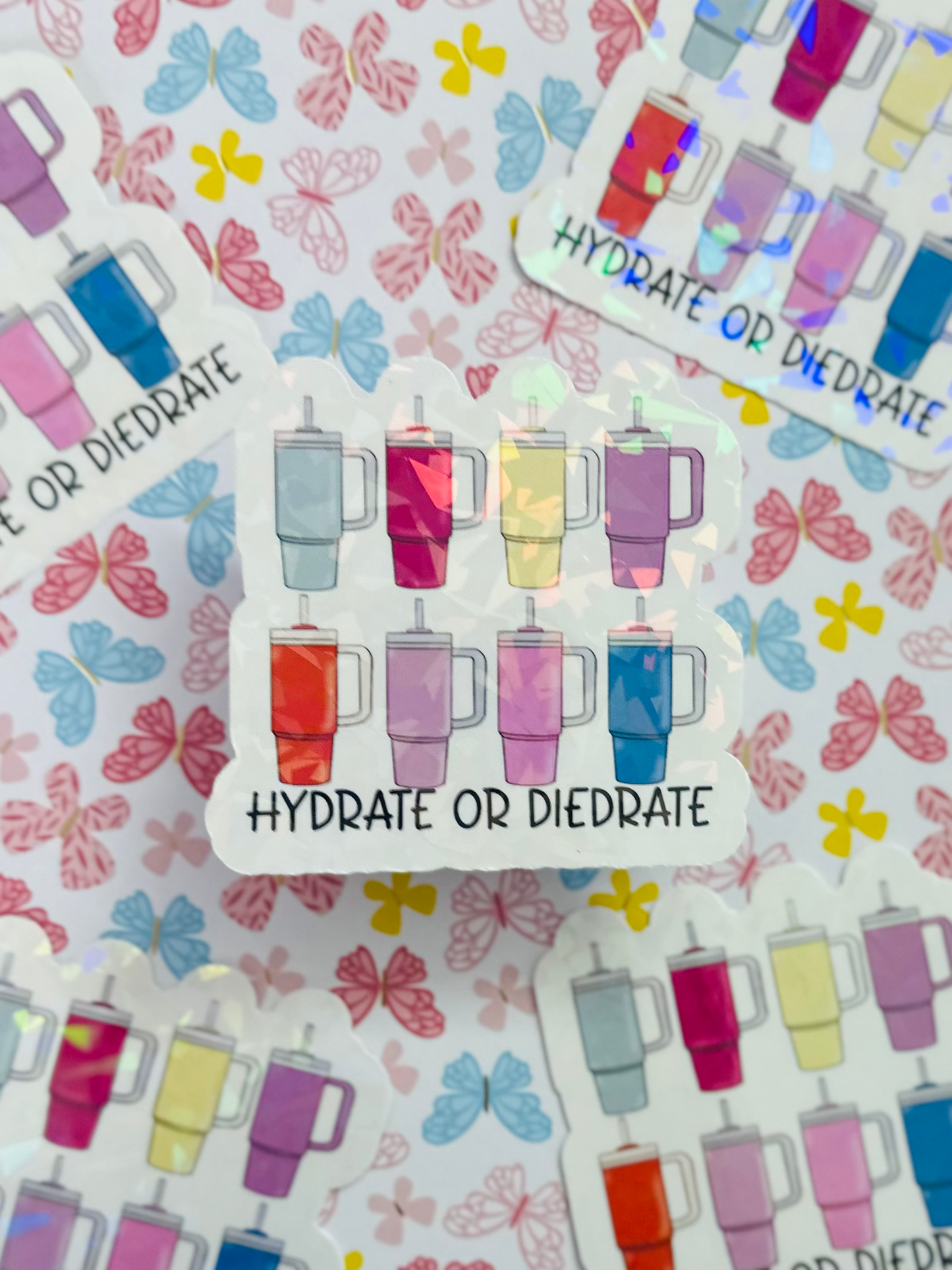 Hydrate Or Diedrate Holographic Sticker