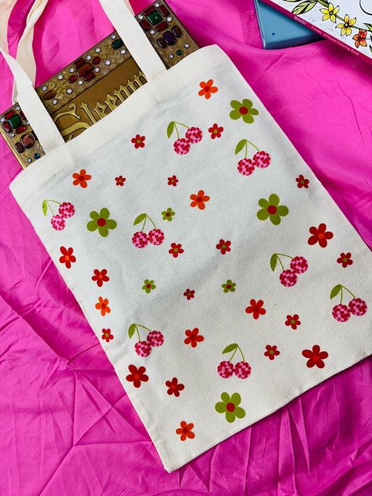 Retro Cherry Tote Bag